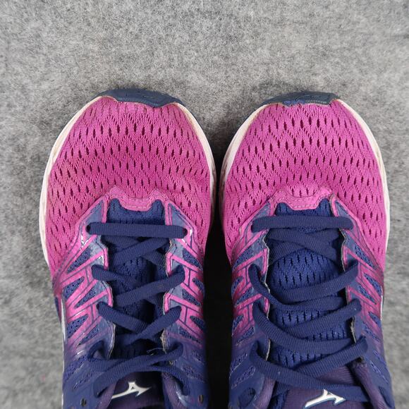 Mizuno Shoes Womens 7 Wave Shadow 2 Road Running Sneaker Athletic Trainer Purple - Picture 8 of 13